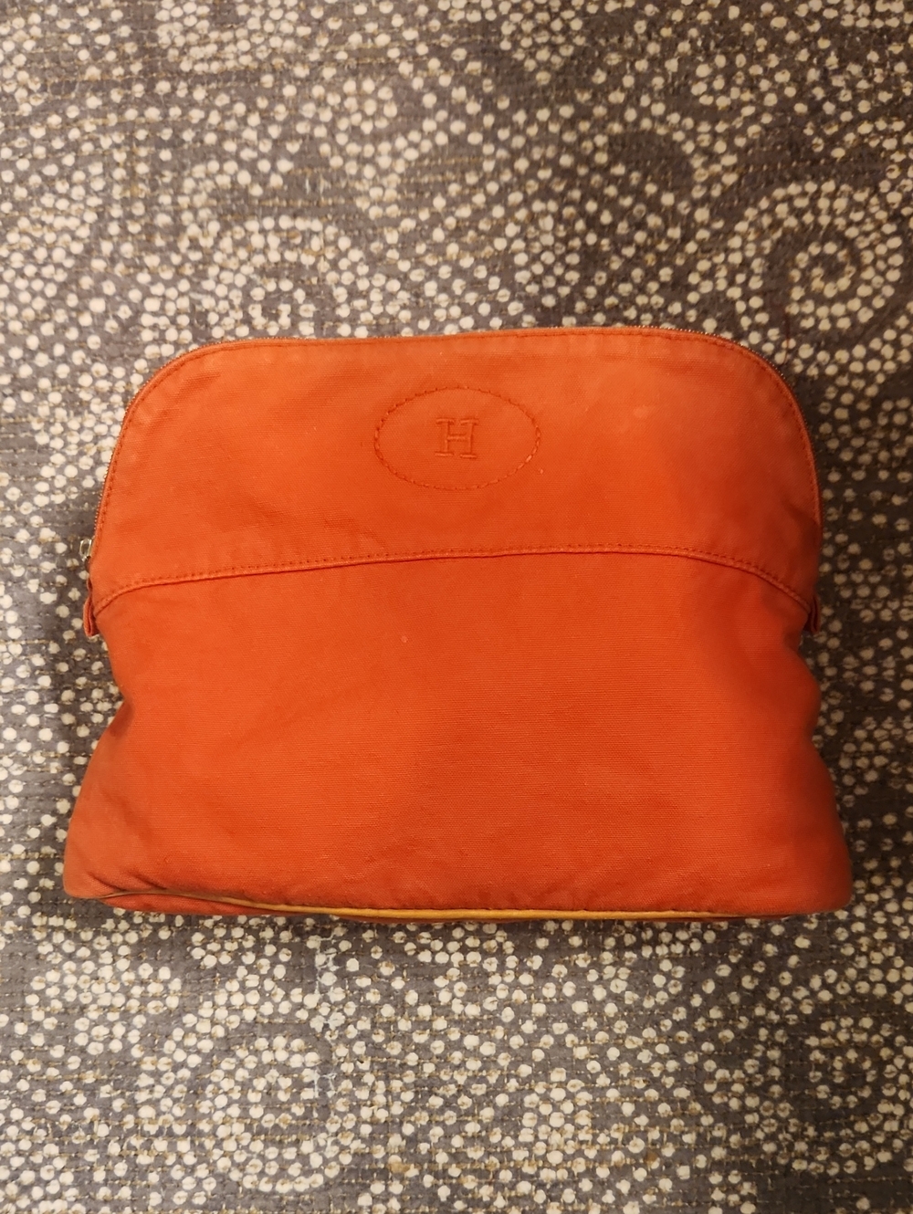 Orange Hermès Canvas Bag